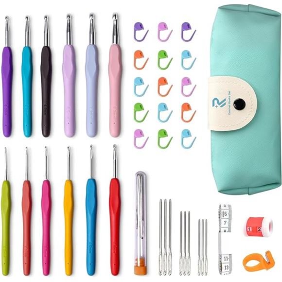 Crochet Hooks Set, RealPlus 12 Sizes Crochet Hooks Set for Arthritic Hands - Picture 7 of 7